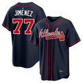 A.Braves #77 Joe Jimenez Player Navy Home Game Ddoa Stitched Jerseys