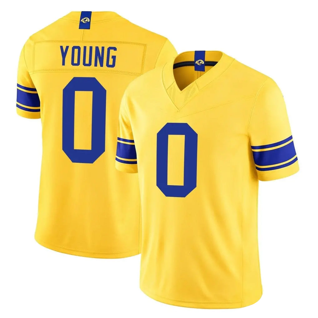 LA.Rams #0 Byron Young Player Gold Limited Classic Sol Vapor F.U.S.E.Home Game Ddoa Stitched Jerseys