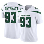 NY.Jets #93 David Onyemata Player White Limited Vapor F.U.S.E. Home Game Ddoa Stitched Jerseys