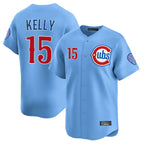 C.Cubs #15 Carson Kelly Player Light Blue Limited Home Ddoa Stitched Jerseys