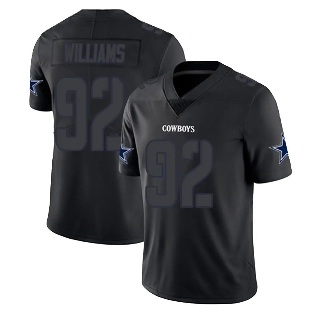 D.Cowboys #92 Quinnen Williams Player Black Impact Limited Home Game Ddoa Stitched Jerseys