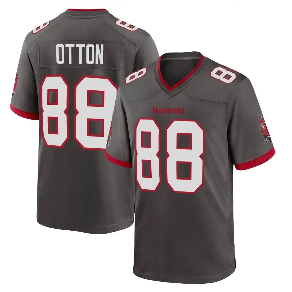 TB.Buccaneers #88 Cade Otton Player Pewter Alternate Home Game Ddoa Stitched Jerseys