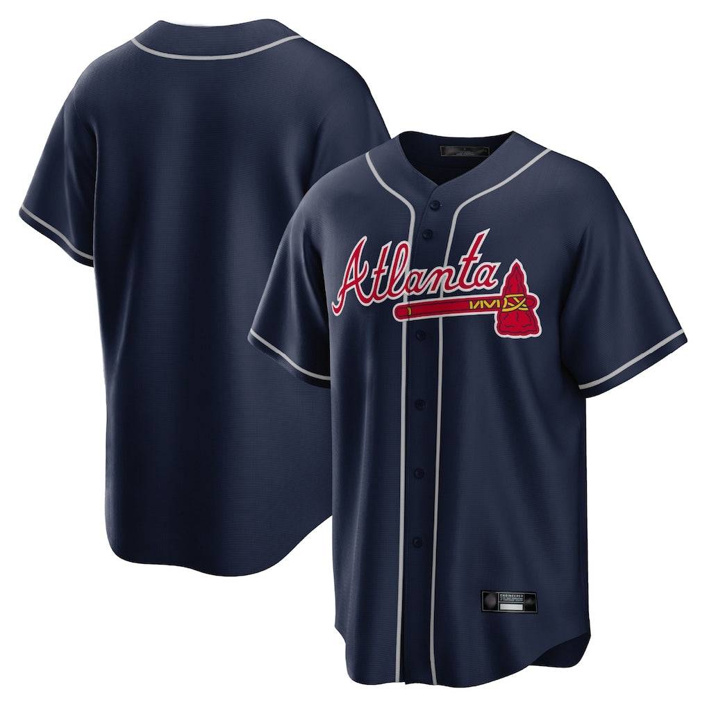 A.Braves ## Braves Blank Player Navy Home Game Ddoa Stitched Jerseys