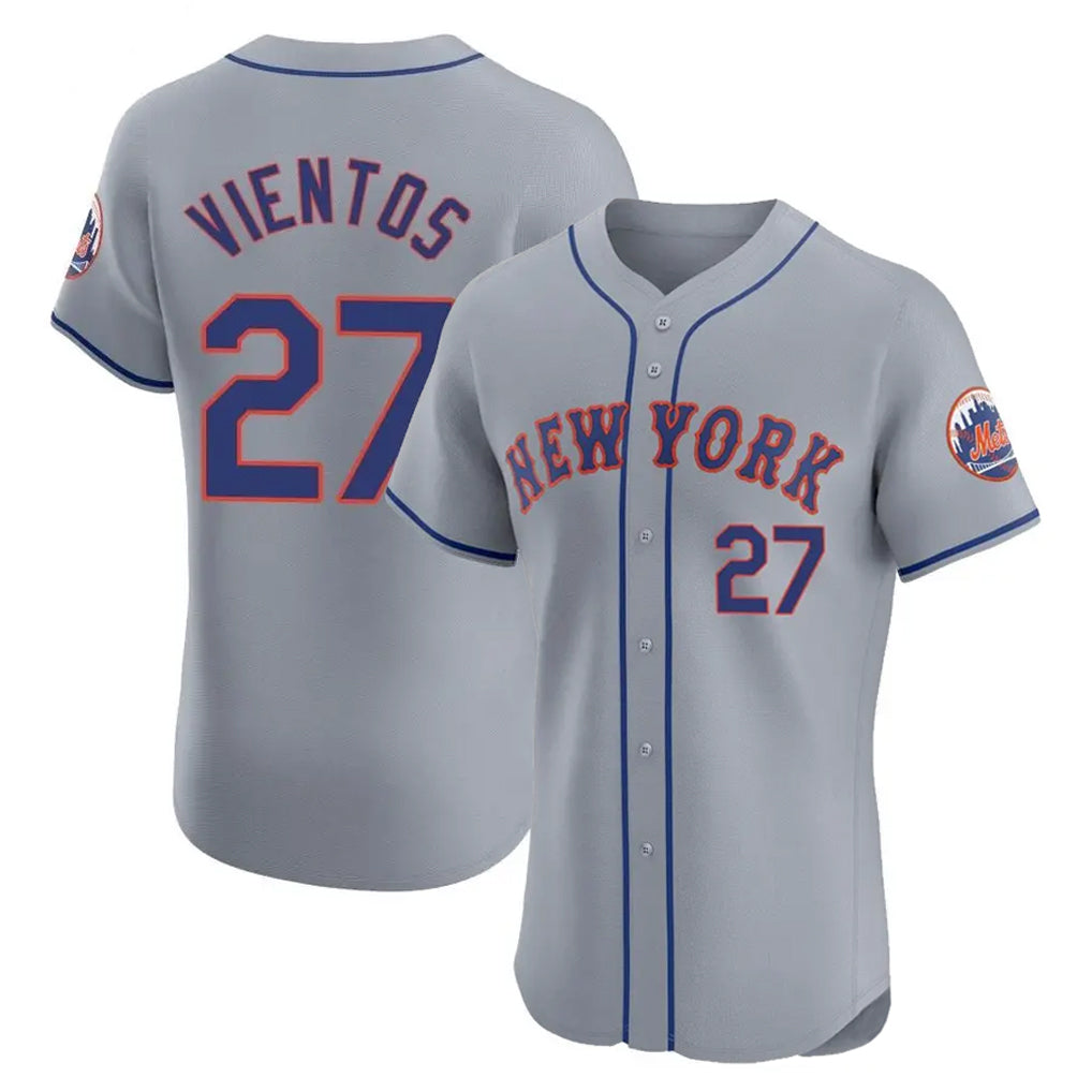 NY.Mets #27 Mark Vientos Player Gray Road Limited Elite Home Ddoa Stitched Jerseys