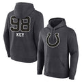 IN.Colts #98 Arden Key Player Charcoal Pullover Hoodies Limited Game Ddoa Stitched Jerseys