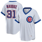 C.Cubs #31 Greg Maddux Player White T-shirt Cooperstown Collection Limited Ddoa Stitched Jerseys