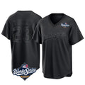 LA.Dodgers #23 Kyle Tucker Player Black World Series Pitch Fashion T-shirt Ddoa Stitched Jerseys