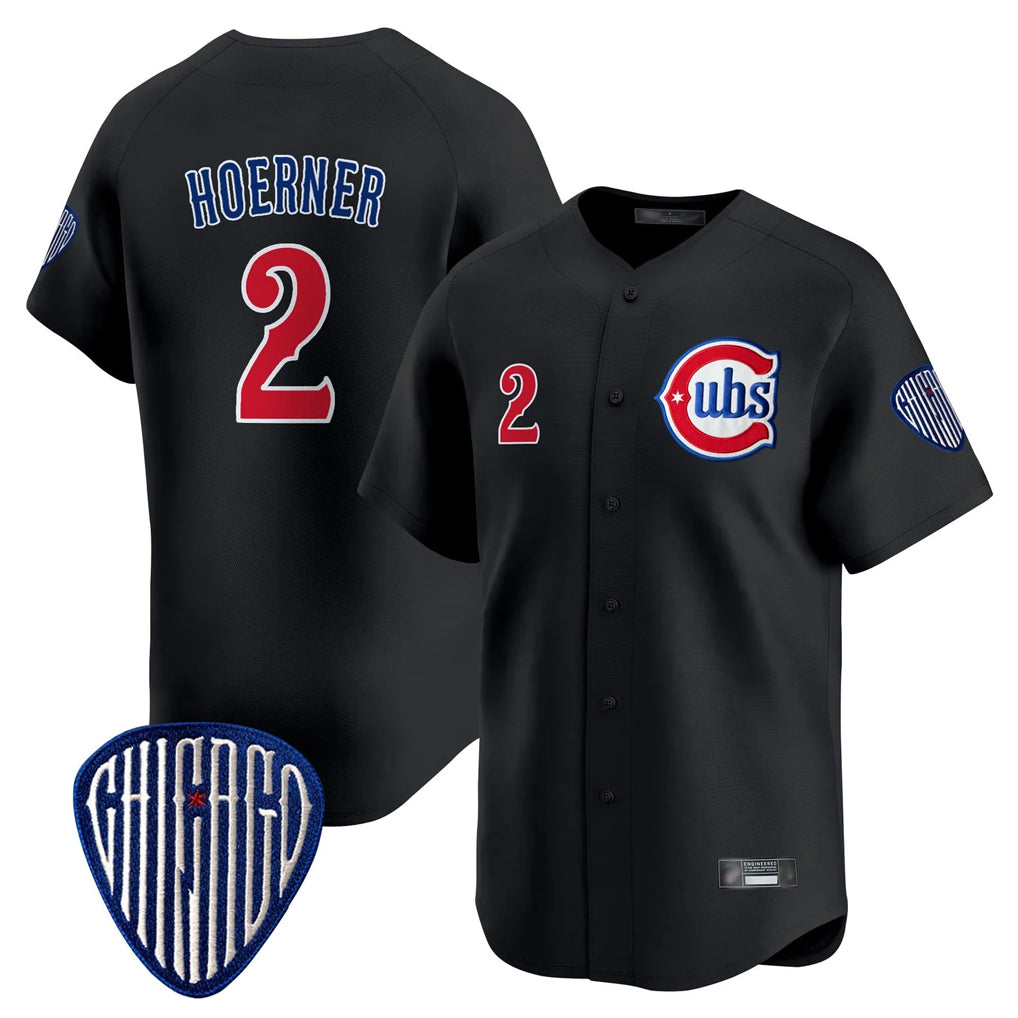 C.Cubs #2 Nico Hoerner Player Black Vapor Premier Limited Home Ddoa Stitched Jerseys