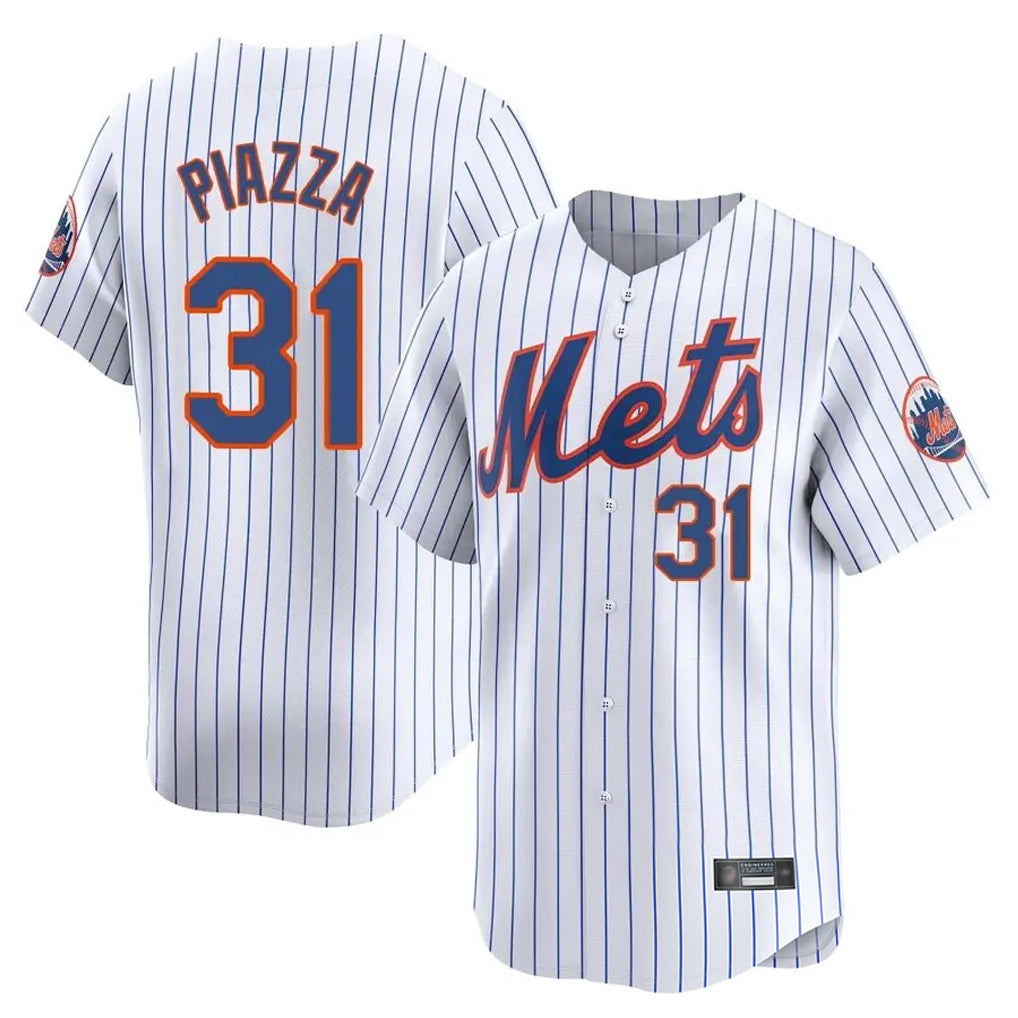 NY.Mets #31 Mike Piazza Player White Home Replica Ddoa Stitched Jerseys