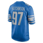 D.Lions #97 Aidan Hutchinson Player Blue Home Game Ddoa Stitched Jerseys