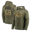 SF.49ers #68 Colton McKivitz Player Olive Salute to Service Pullover Hoodie Home Game Ddoa Stitched Jerseys