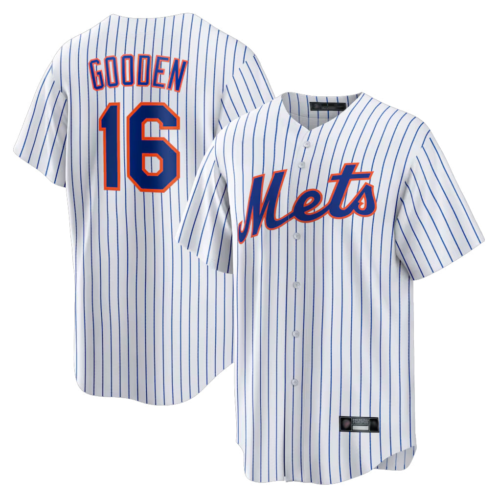 NY.Mets #16 Dwight Gooden Player White Home Replica Ddoa Stitched Jerseys