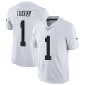 LV.Raiders #1 Tre Tucker Player White Limited Vapor Untouchable Home Game Ddoa Stitched Jerseys