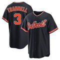 D.Tigers #3 Alan Trammell Player Navy Home Game Ddoa Stitched Jerseys