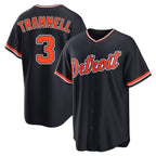 D.Tigers #3 Alan Trammell Player Navy Home Game Ddoa Stitched Jerseys