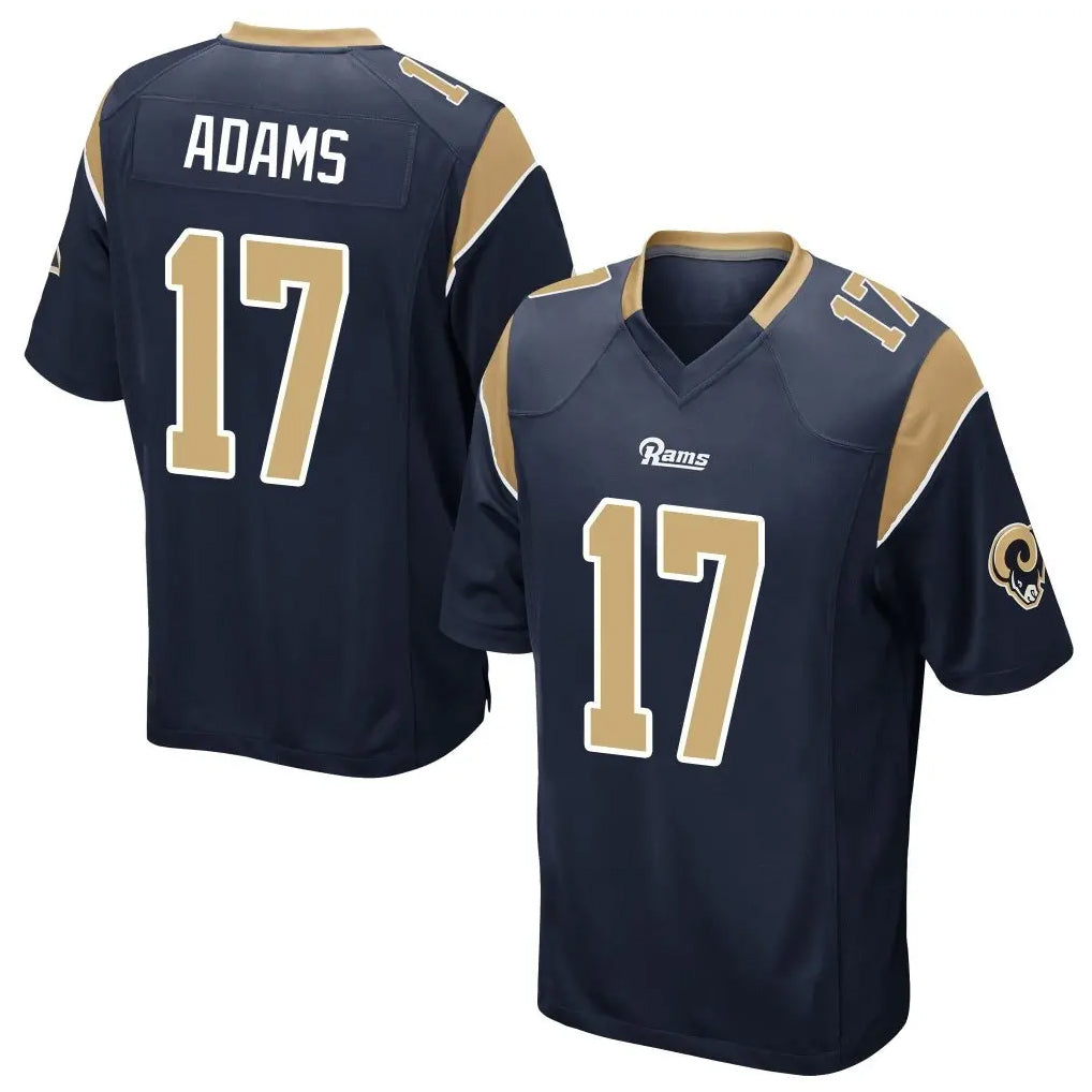 LA.Rams #17 Davante Adams Player Navy Home Game Ddoa Stitched Jerseys