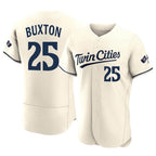 M.Twins #25 Byron Buxton Player Cream Home Limited Elite Ddoa Stitched Jerseys
