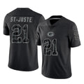 GB.Packers #21 Benjamin St-Juste Player Black Reflective Limited Home Game Ddoa Stitched Jerseys