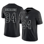 TB.Buccaneers #34 Alex Anzalone Player Black Reflective Limited Home Game Ddoa Stitched Jerseys