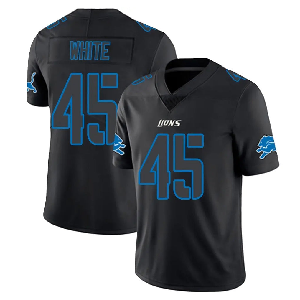 D.Lions #45 Devin White Player Black Impact Limited Home Game Ddoa Stitched Jerseys