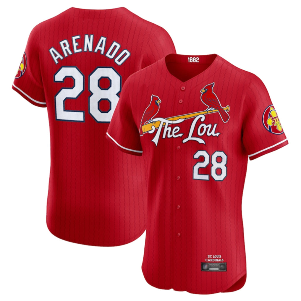 St. Louis Cardinals #28 Nolan Arenado Player Red City Connect Limited Elite Ddoa Stitched Jerseys