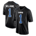 D.Lions #1 Jameson Williams Player Black Fashion Home Game Ddoa Stitched Jerseys