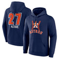 H.Astros #27 Jose Altuve Player Navy Pullover Hoodie Ddoa Stitched Jerseys