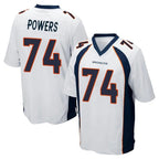 D.Broncos #74 Ben Powers Player White Game Ddoa Stitched Jerseys