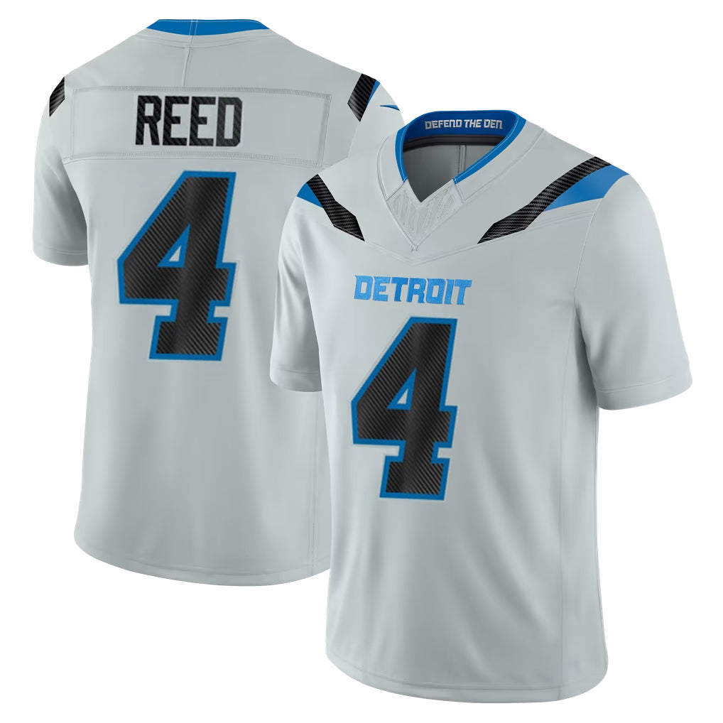 D.Lions #4 D.J. Reed Player Silver Limited 2026 Rivalries Collection Home Game Ddoa Stitched Jerseys