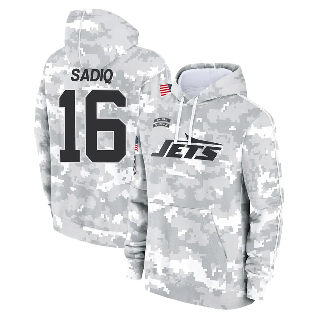 NY.Jets #16 Kenyon Sadiq Player Arctic Camo Salute to Service Pullover Hoodies Limited Game Ddoa Stitched Jerseys