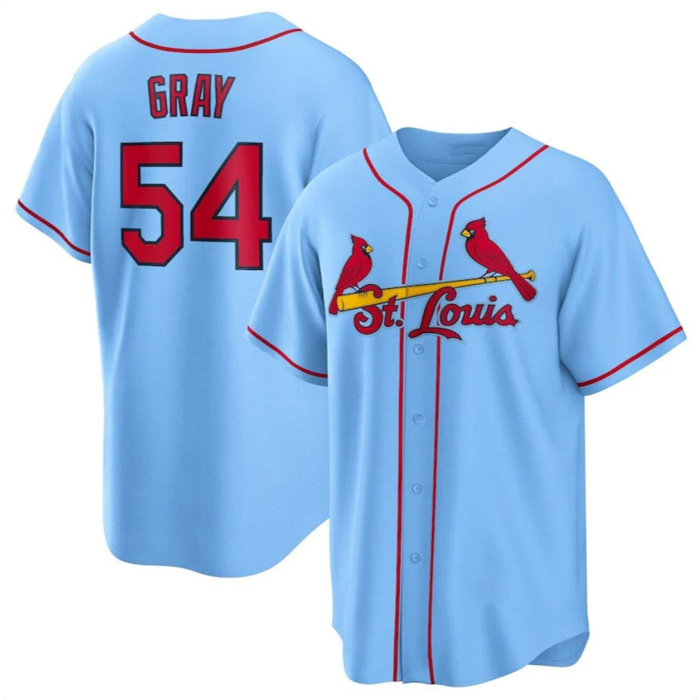 St. Louis Cardinals #54 Sonny Gray Player Light Blue Home Game Ddoa Stitched Jerseys