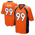 D.Broncos #99 Zach Allen Player Orange Color Home Game Ddoa Stitched Jerseys