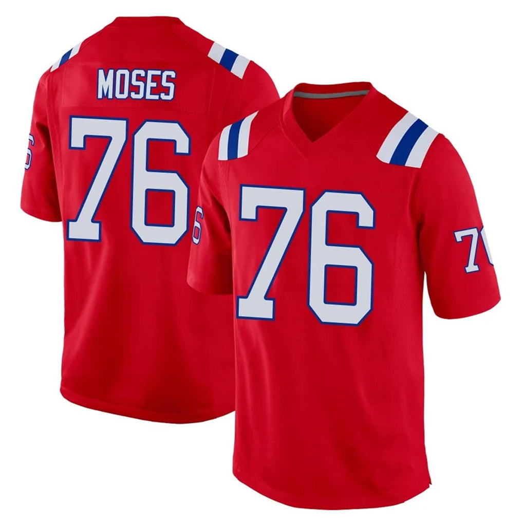 NE.Patriots #76 Morgan Moses Player Red Home Game Ddoa Stitched Jerseys
