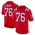 NE.Patriots #76 Morgan Moses Player Red Home Game Ddoa Stitched Jerseys