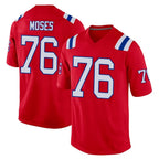 NE.Patriots #76 Morgan Moses Player Red Home Game Ddoa Stitched Jerseys