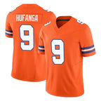 D.Broncos #9 Talanoa Hufanga Player Orange Limited Alternate Vapor F.U.S.E. Throwback Game Ddoa Stitched Jerseys