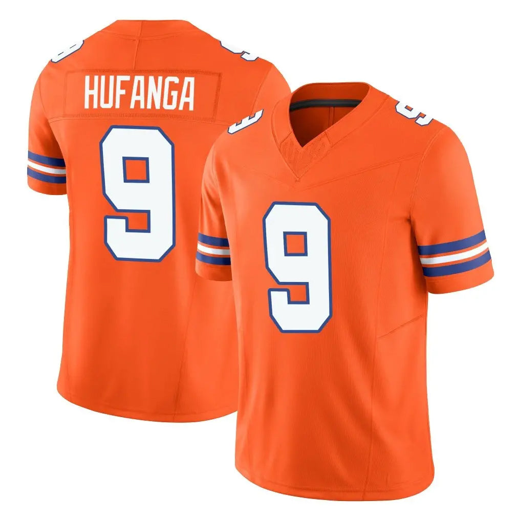 D.Broncos #9 Talanoa Hufanga Player Orange Limited Alternate Vapor F.U.S.E. Throwback Game Ddoa Stitched Jerseys