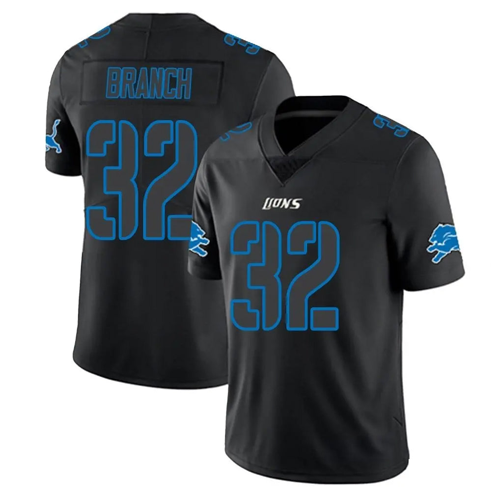 D.Lions #32 Brian Branch Player Black Impact Limited Home Game Ddoa Stitched Jerseys