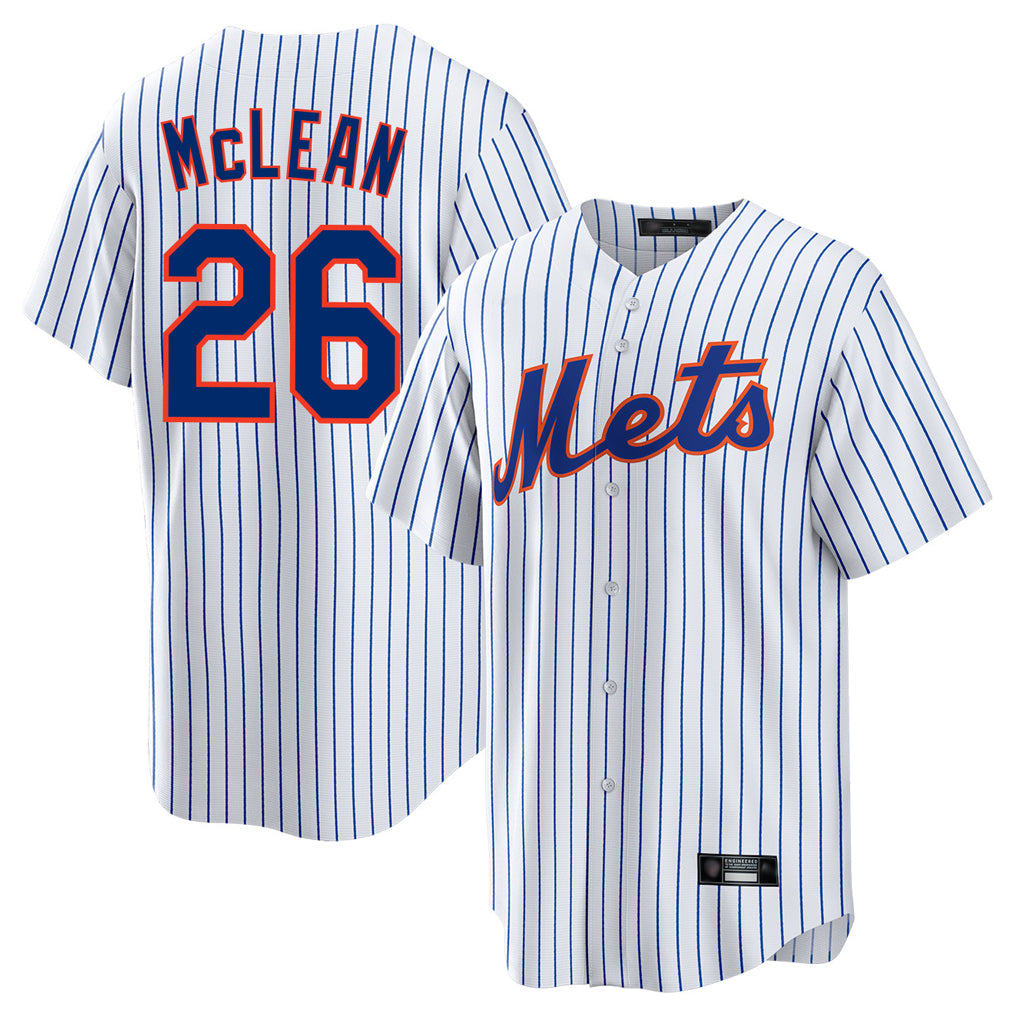 NY.Mets #26 Nolan McLean Player White Home Game Ddoa Stitched Jerseys