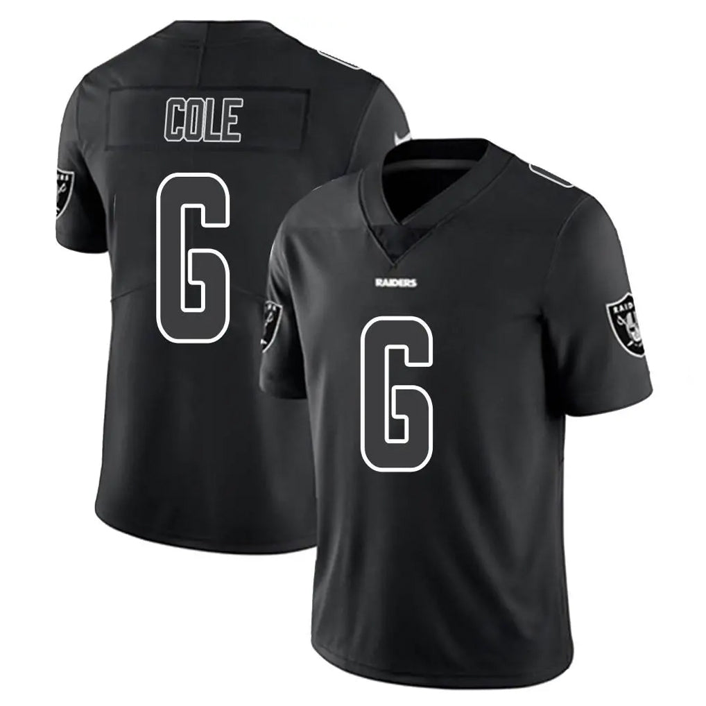 LV.Raiders #6 A.J. Cole Player Black Limited Black Impact Home Game Ddoa Stitched Jerseys