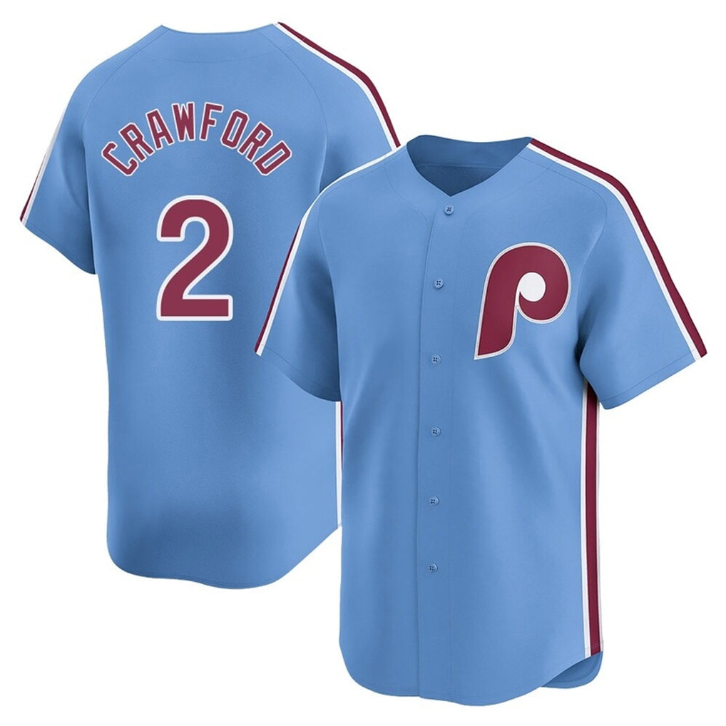 P.Phillies #2 Justin Crawford Player Light Blue Game Ddoa Stitched Jerseys