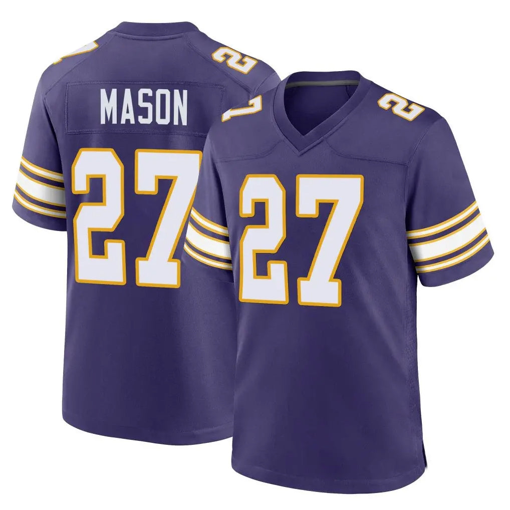M.Vikings #27 Jordan Mason Player Purple Classic Home Game Ddoa Stitched Jerseys