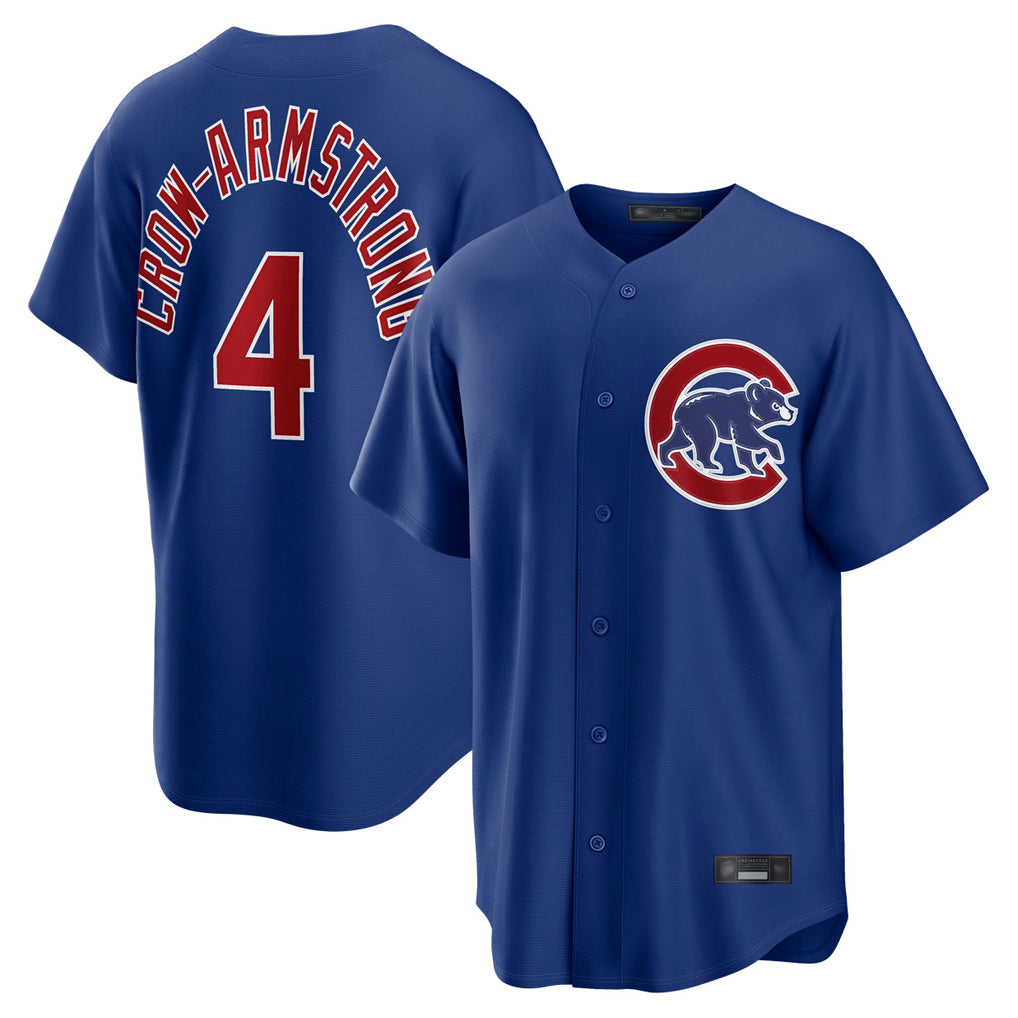 C.Cubs #4 Pete Crow-Armstrong Player Royal Home Game Ddoa Stitched Jerseys