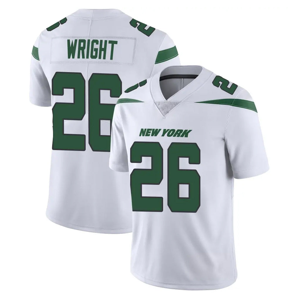 NY.Jets #26 Nahshon Wright Player White Spotlight Limited Vapor Home Game Ddoa Stitched Jerseys