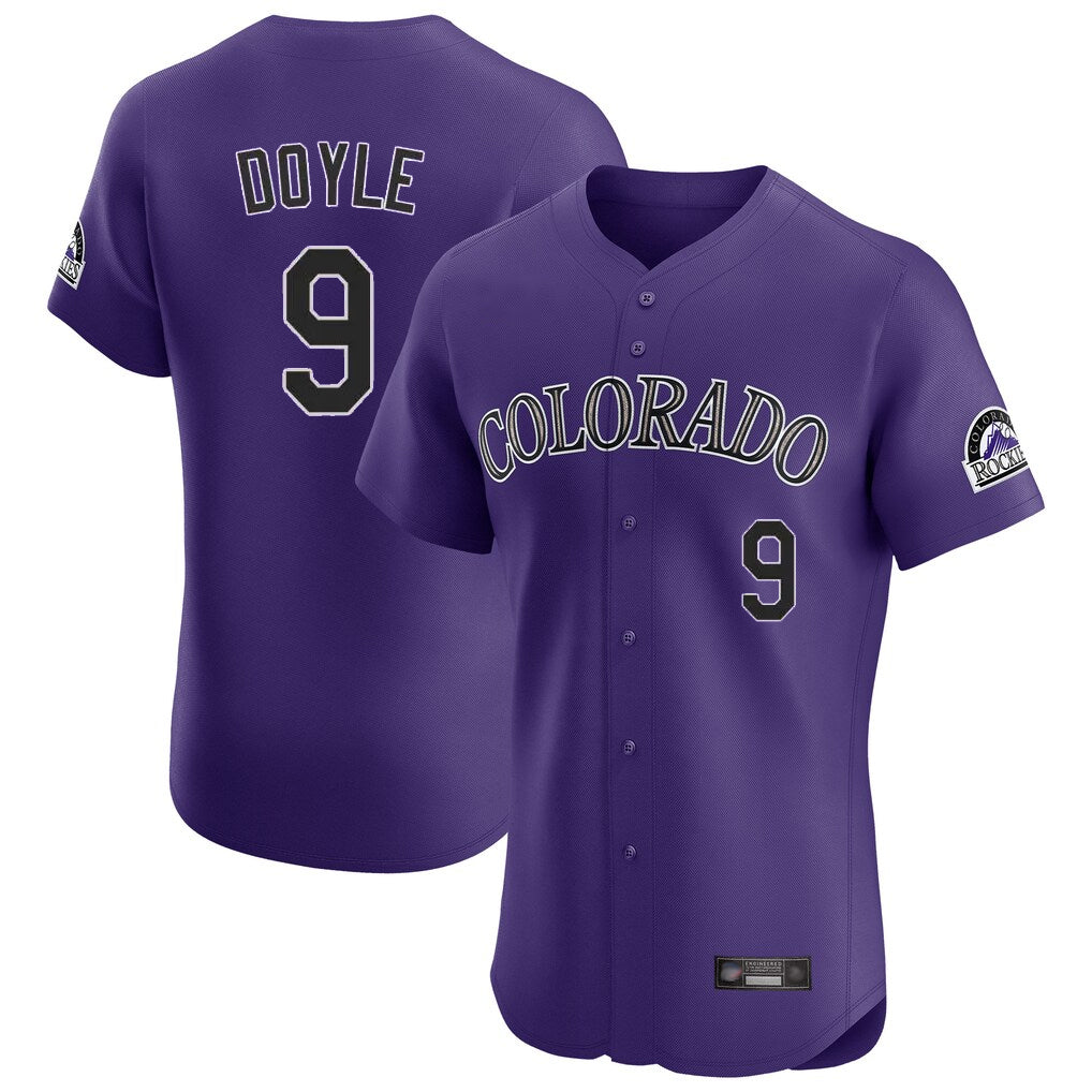 C.Rockies #9 Brenton Doyle Player Purple Limited Elite Home Ddoa Stitched Jerseys