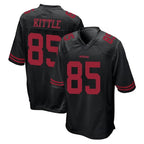 SF.49ers #85 George Kittle Player Black Alternate Home Game Ddoa Stitched Jerseys