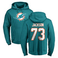 M.Dolphins #73 Austin Jackson Player Aqua LOGO Pullover Hoodies Limited Ddoa Stitched Jerseys
