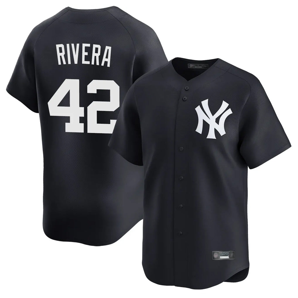 NY.Yankees #42 Mariano Rivera Player Navy Alternate Limited Home Ddoa Stitched Jerseys