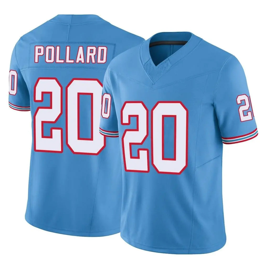 T.Titans #20 Tony Pollard Player Light Blue Limited Vapor F.U.S.E. Home Game Ddoa Stitched Jerseys