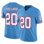 T.Titans #20 Tony Pollard Player Light Blue Limited Vapor F.U.S.E. Home Game Ddoa Stitched Jerseys